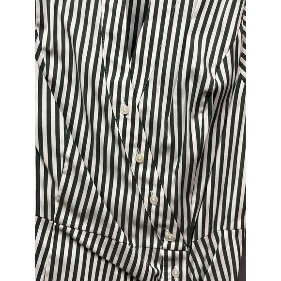 Bar III Flounce Dress Womens XS Green Picnic Stripe Ruffle Fitted Sleeveless NEW - Picture 7 of 9